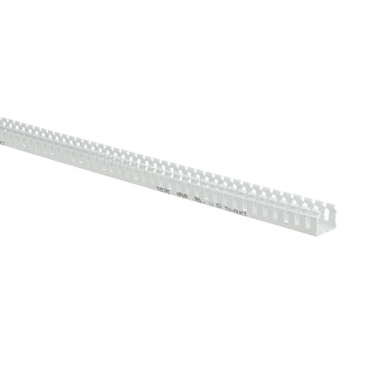 Wiring Duct Narrow Slot, 1 Inch x 1 Inch, White PVC