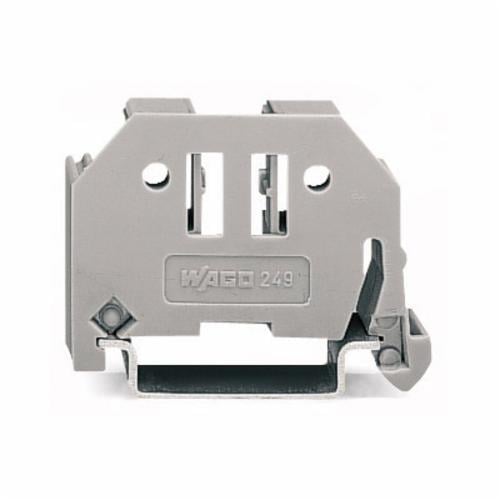 End stop - Wago (249 series) - Gray color - DIN-35 rail (35 x 15 / 35 x 7.5) mounting (6mm width)
