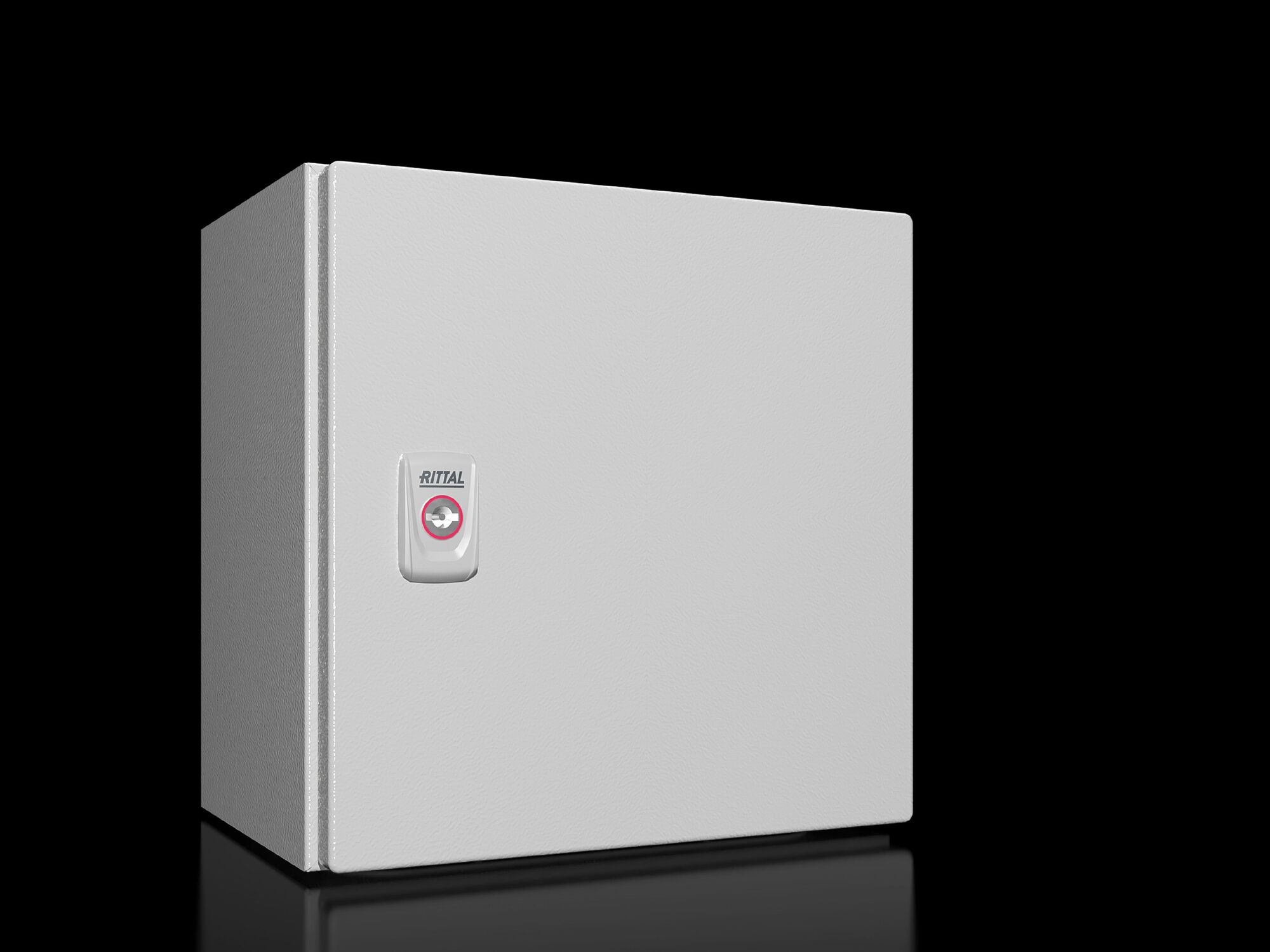 AX Compact enclosure, WHD: 300x300x210 mm, carbon steel, with mounting plate, single-door, with one cam lock