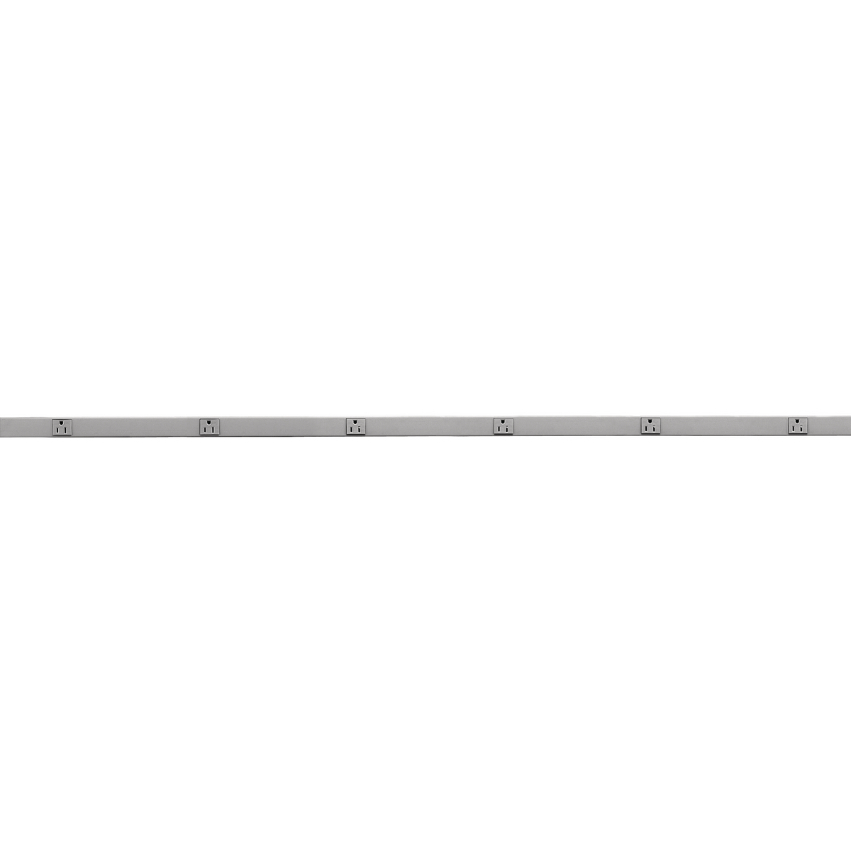 Metal PlugTrak, 15A 1 Circuit, 6 Receptacle, 6' Length, Gray