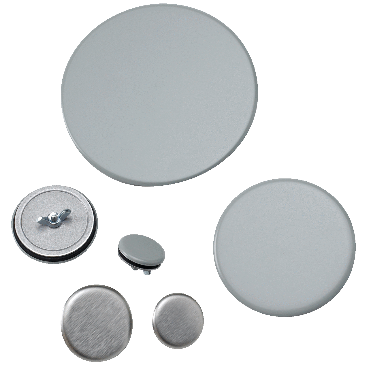 Hol-Sealers Hole Seal, 4.62-inch Diameter, Brushed, Stainless Steel 304