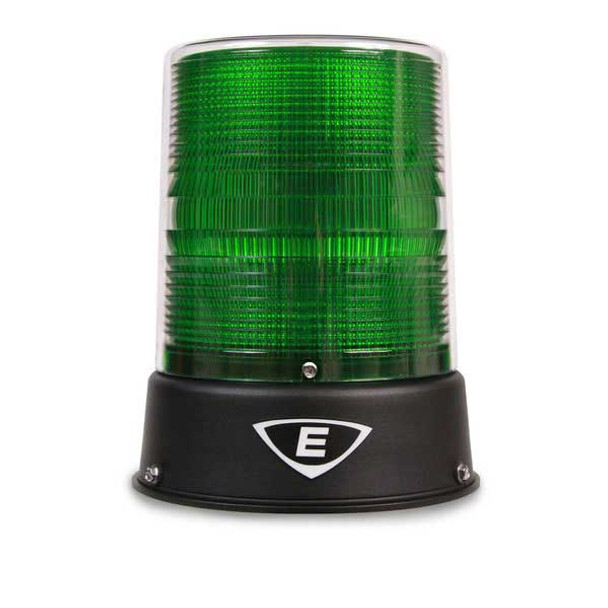 Green LED Beacon, 12-24VDC, 24VAC, Black Base