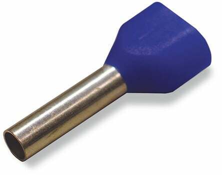 Twin ferrule only for 811 series; Sleeve for 2 x 2.5 mm / AWG 14; insulated; Nominal current 63 A