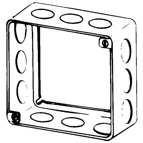 Features:1 1/2IN Depth, For 4 IN Boxes, (12) 1/2 IN Knockout, Standard:UL, Material:Steel, Cubic Capacity:21CI