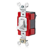 20 Amp, 120 Volt, Lev-Lok Switch, Large Toggle, Quiet Single-Pole, White