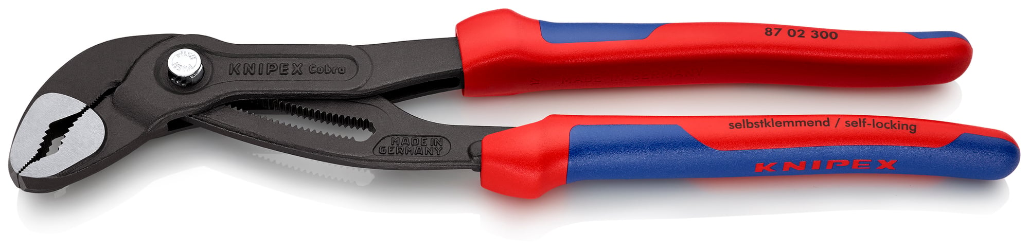 Cobra Water Pump Pliers, 12 in., Multi-component, Polished jaws