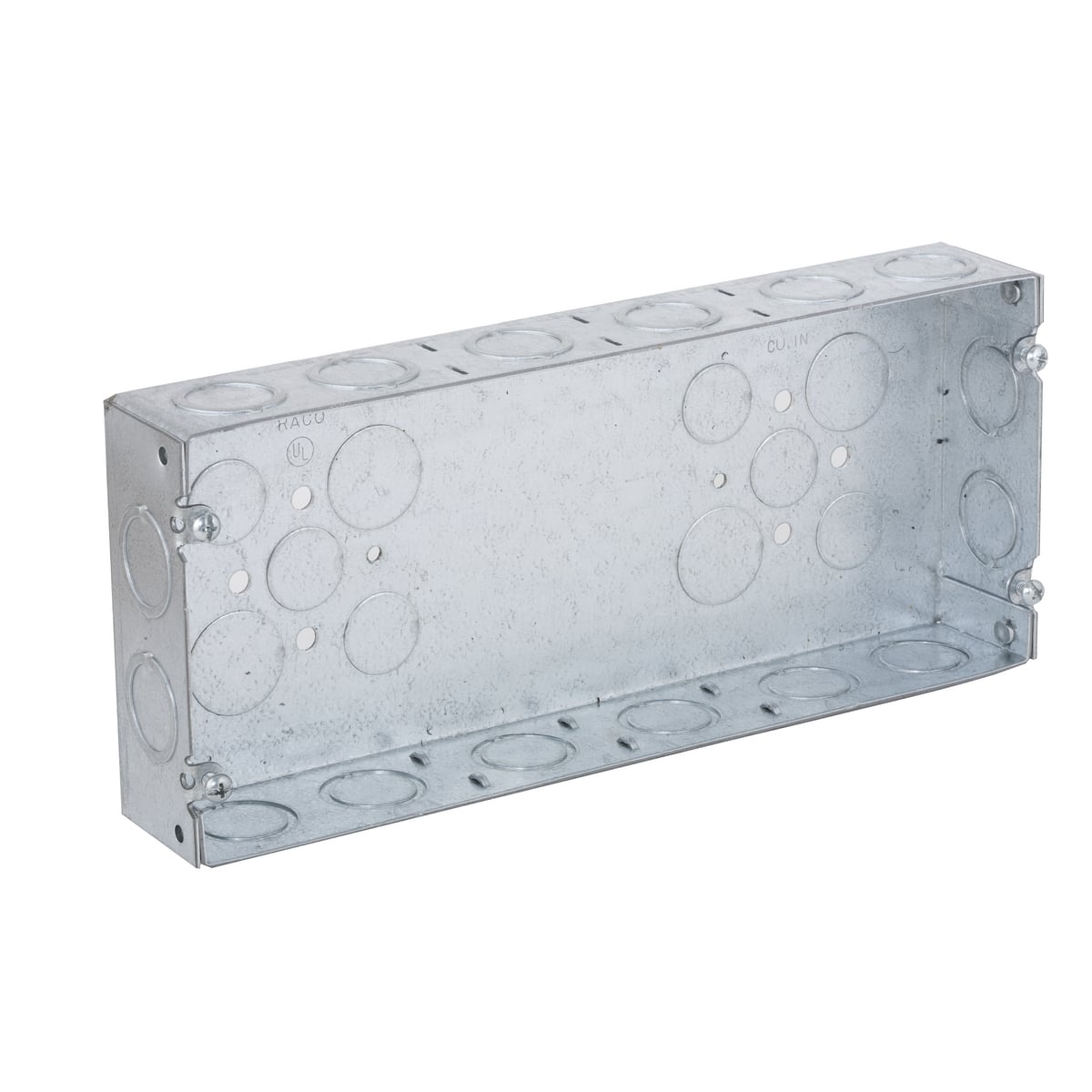 Gang Boxes, 1-5/8 In. Deep - Welded with Conduit KO's, 4-Gang