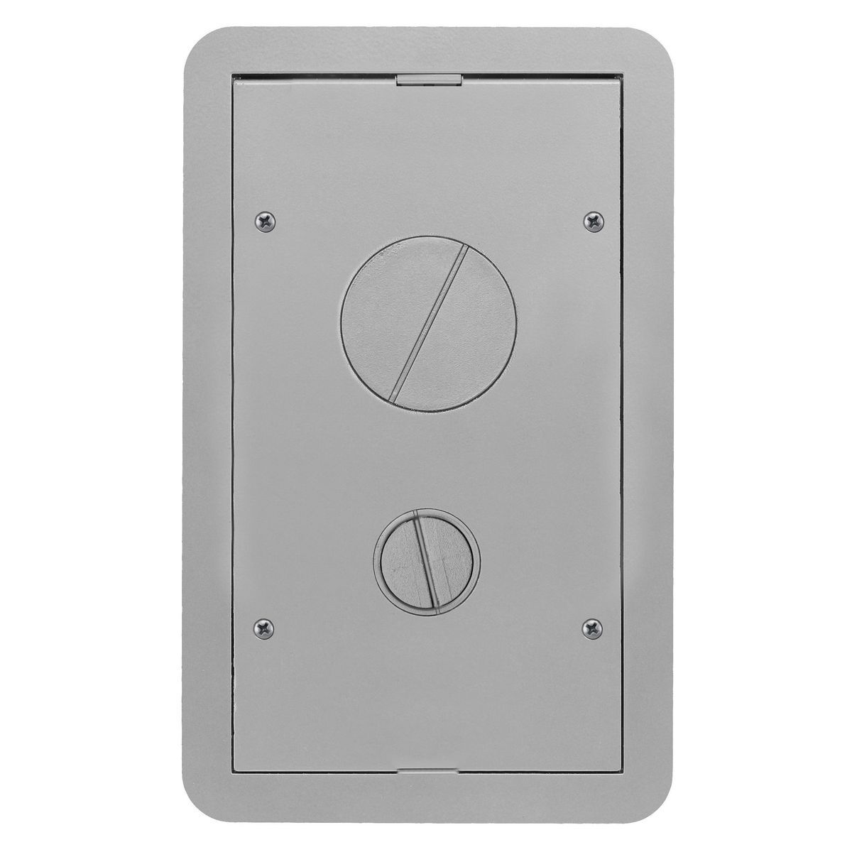 Concrete Floors, Recessed, CFB2G & CFB4G Rectangular Furniture Feed Series, Surface Cover Assembly, Aluminum Powder Paint Finish