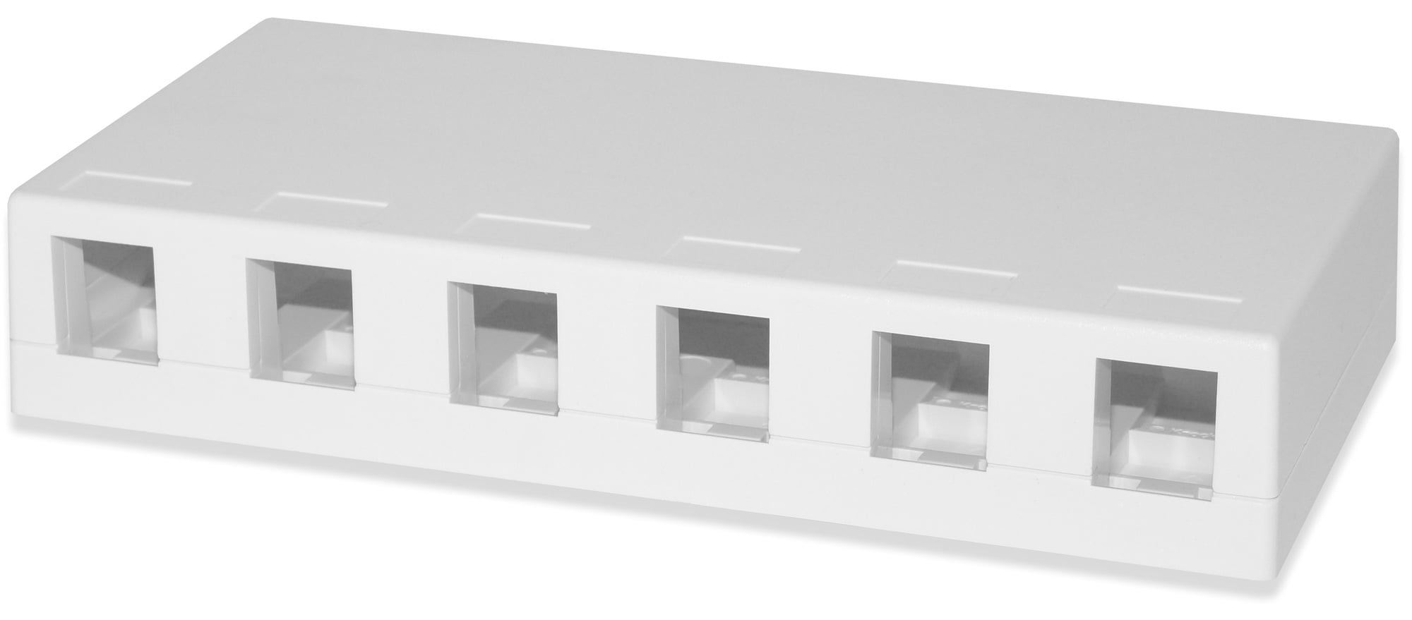 6-Port Surface Mount Box White