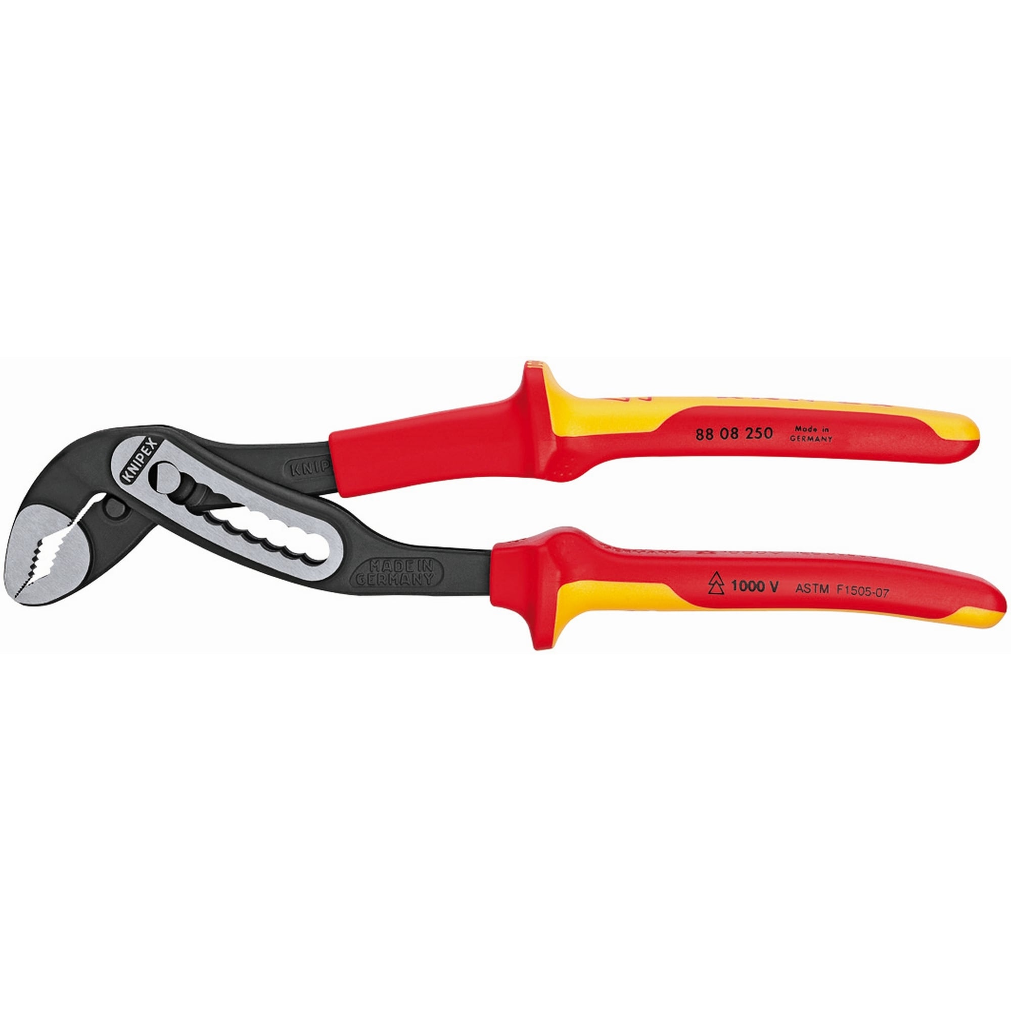 Alligator Water Pump Pliers-1000V Insulated, 10 in., Multi-Component, ASTM, Bulk