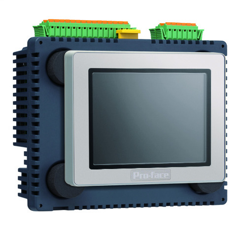 3.5" TFT, 22mm, 1 Serial, Ethernet, 1 USB, AIO: 4 In, 2 Out, DIO: 12 In 6 Out , Sink, DC24V