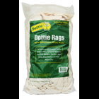 Wiping Rag, White, Features-New Bleached Knit Rags, Medium Weight, Soft, Absorbent, Low Lint, 2 pound bag