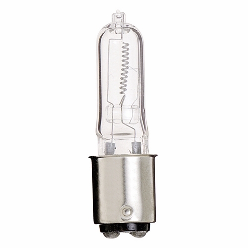 Halogen Single Ended Lamp, Designation: 500Q/CL, 120 V, 500 WTT, T4 Shape, BA15d DC Bay Base, Clear, CC-8 Filament, 2000 HR, Lumens: 8500 LM Initial, 3-3/4 IN Length, 1/2 IN Diameter
