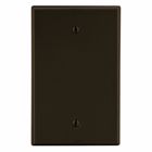 Hubbell Wiring Device Kellems, Wallplates and Box Covers, Wallplate,Non-Metallic, 1-Gang, Blank, Box Mount, Brown