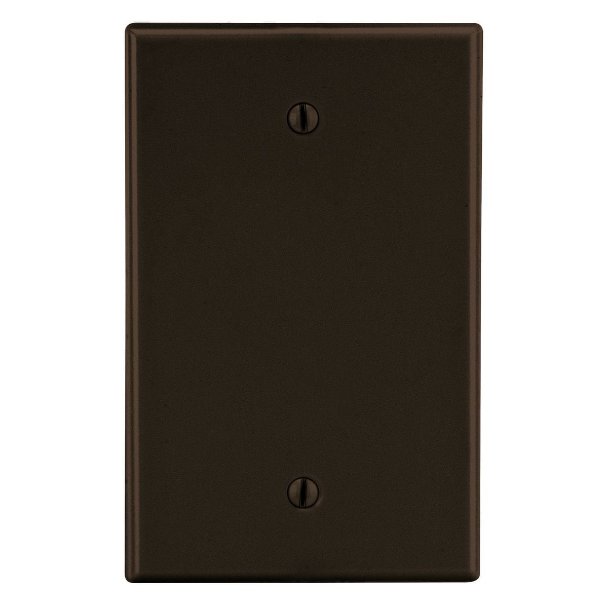 Wallplate, 1-Gang, Box Mount Blank, Brown