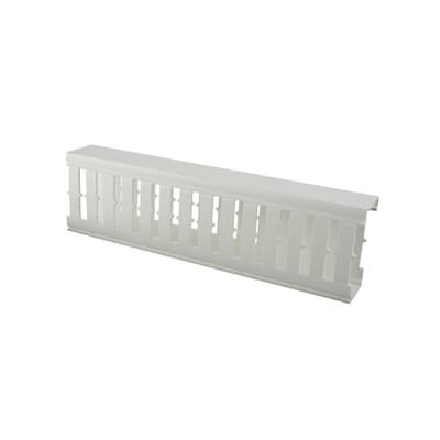Wiring Duct Narrow Slot, 1 Inch x 2 Inches, Black PVC
