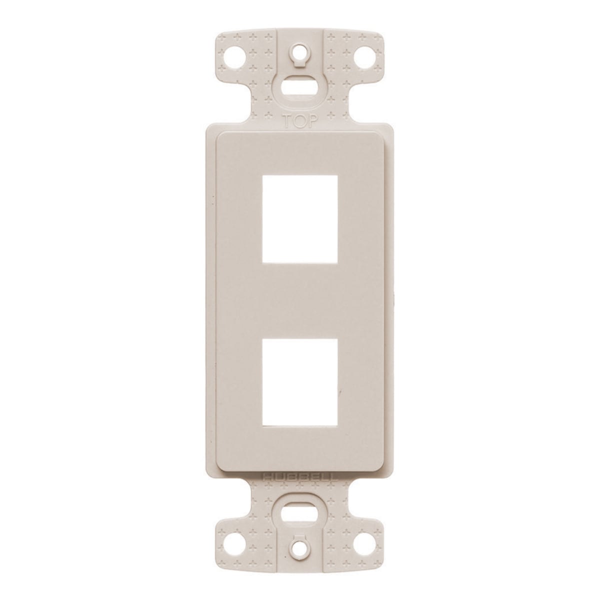 NetSelect Products, Plate Decorator Frame, Keystone, 2-Port, Light Almond