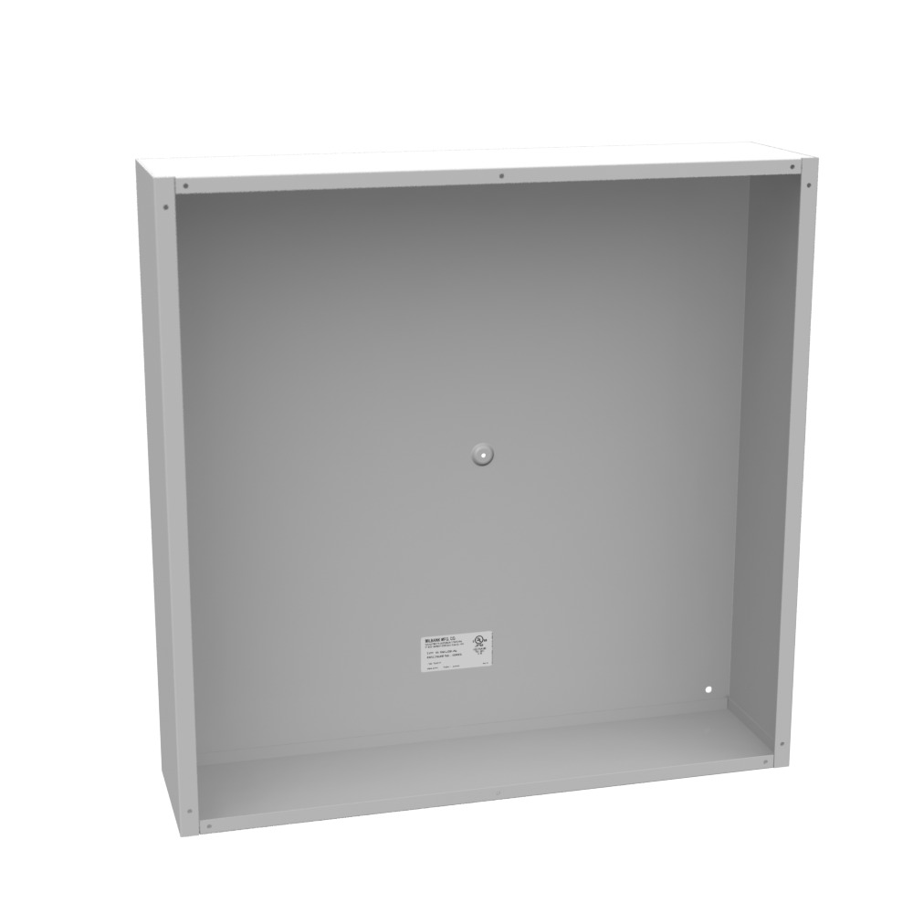 24x6x24 Screw Cover Type 1 UL Listed Steel No Knockouts ANSI 61 Gray Cover with Teardrop Slots Mounting Holes in Back