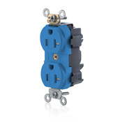Modular Duplex Receptacle Narrow Body Design, Commercial Grade, Tamper Resistant, 2-Pole 3-Wire, Nema 5 20R, 20A-125V - Commercial Grade