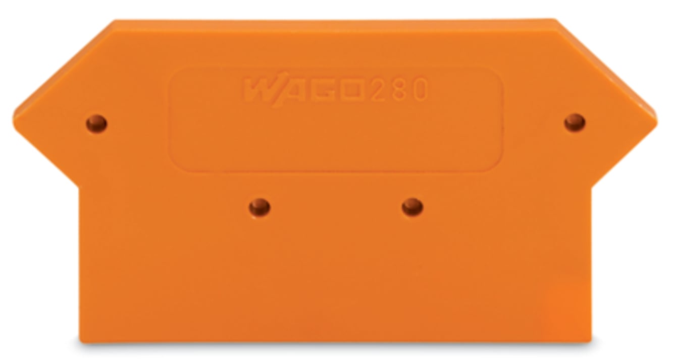 End and intermediate plate; 2.5 mm thick; orange