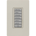 RadioRA 2 Wall-mounted Keypad, 6-button with raise/lower in limestone