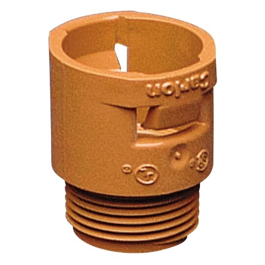 Threaded Adapter, Size 1 Inch, Length 1.66 Inches, Material PVDF, Color Orange, Pack of 20