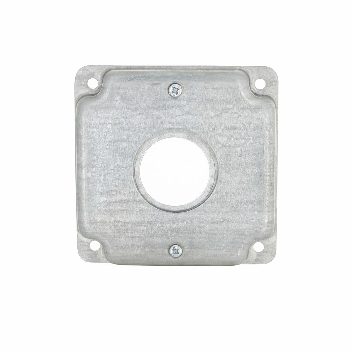 4 in. Square Cover, Universal Exposed Work, 1-Round Device, 3-in-1Plates