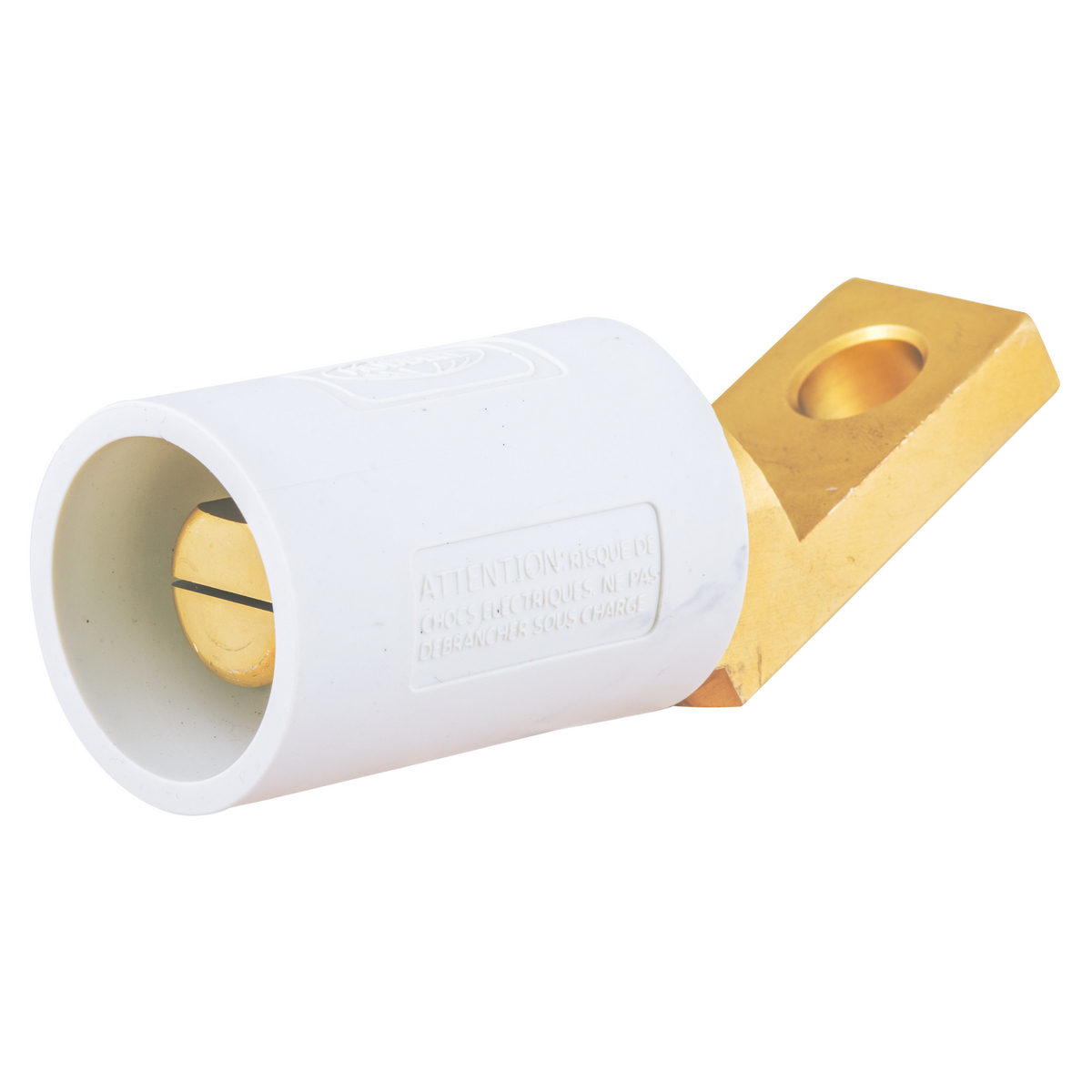 Single Pole Products, 300/400A Series,Angled Male, Offset Stud Type, White