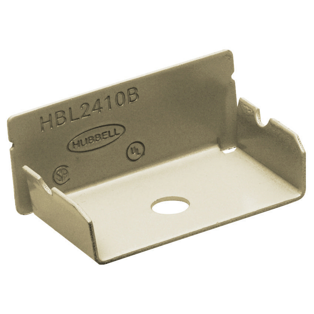 Metal Raceway, End Fitting, Blank, Ivory