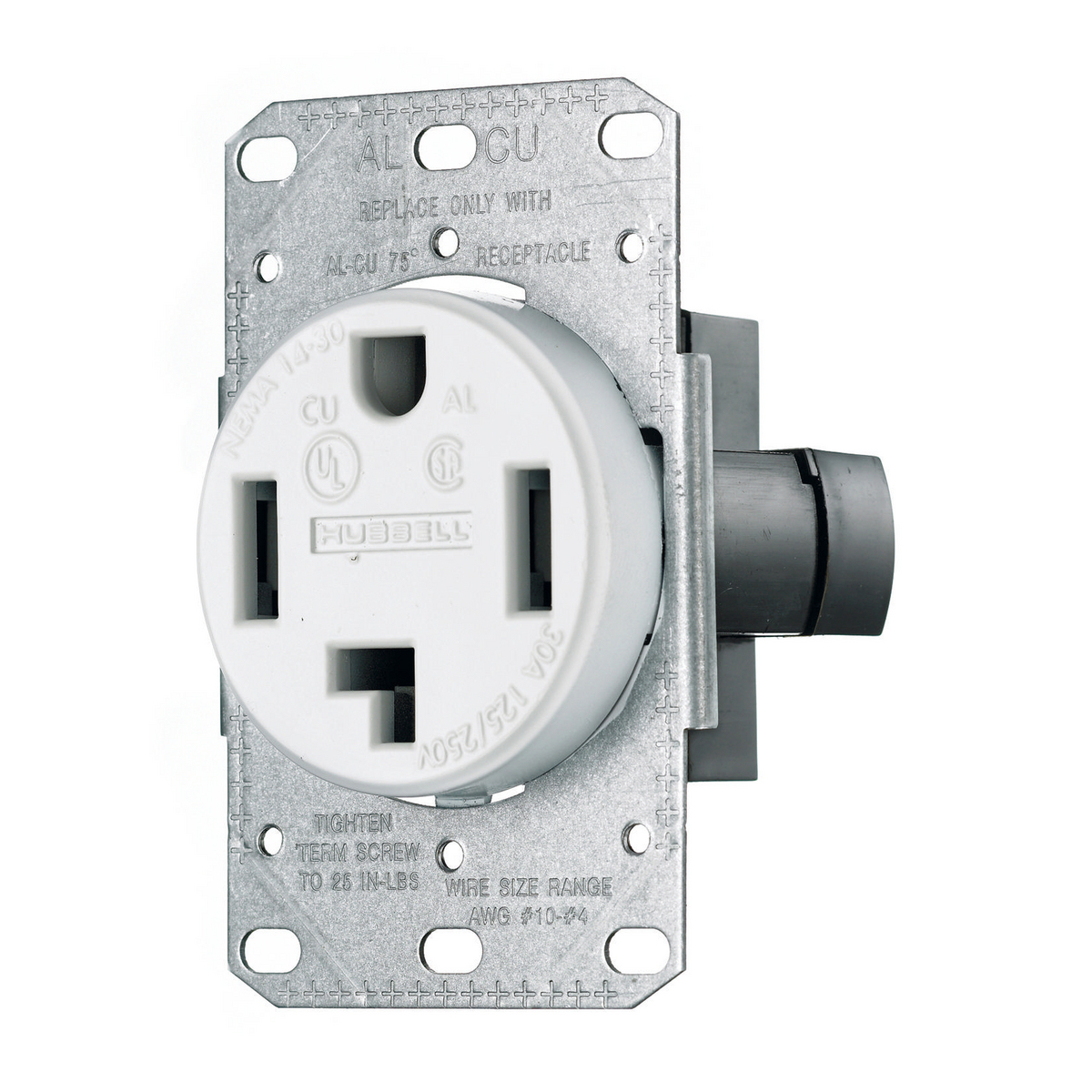 tradeSELECT Straight Blade Residential Grade, Single, 30A 125/250V, 3-Pole 4-Wire Grounding, Flush Mount