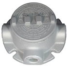 Conduit Outlet Box, T-Style Dust-Ignitionproof Explosionproof, Series: GRF, 1/2 in, 3.38 in Cover Opening Size, 18 cu-in, For Use With: Threaded Metallic Conduit System, Flanged Mount, Malleable Iron, Triple Coated, 5.38 in Dia x 2.75 in H
