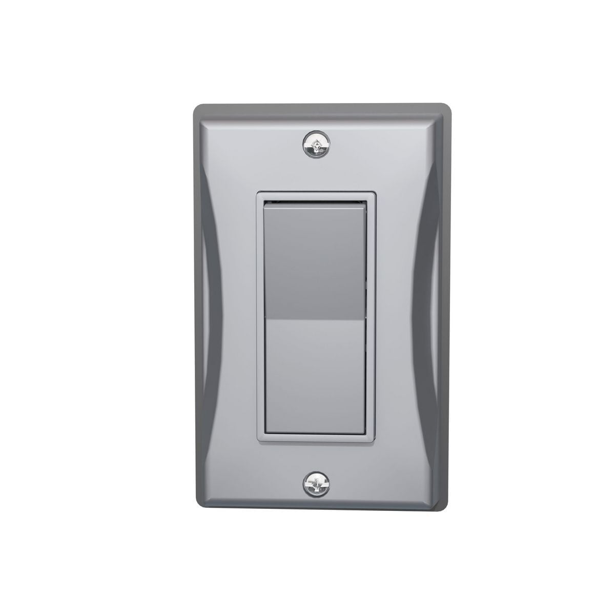 1-Gang Weatherproof Cover, Vertical, Decorator, Single Pole 15A 120/277 VAC, Gray, Clamshell