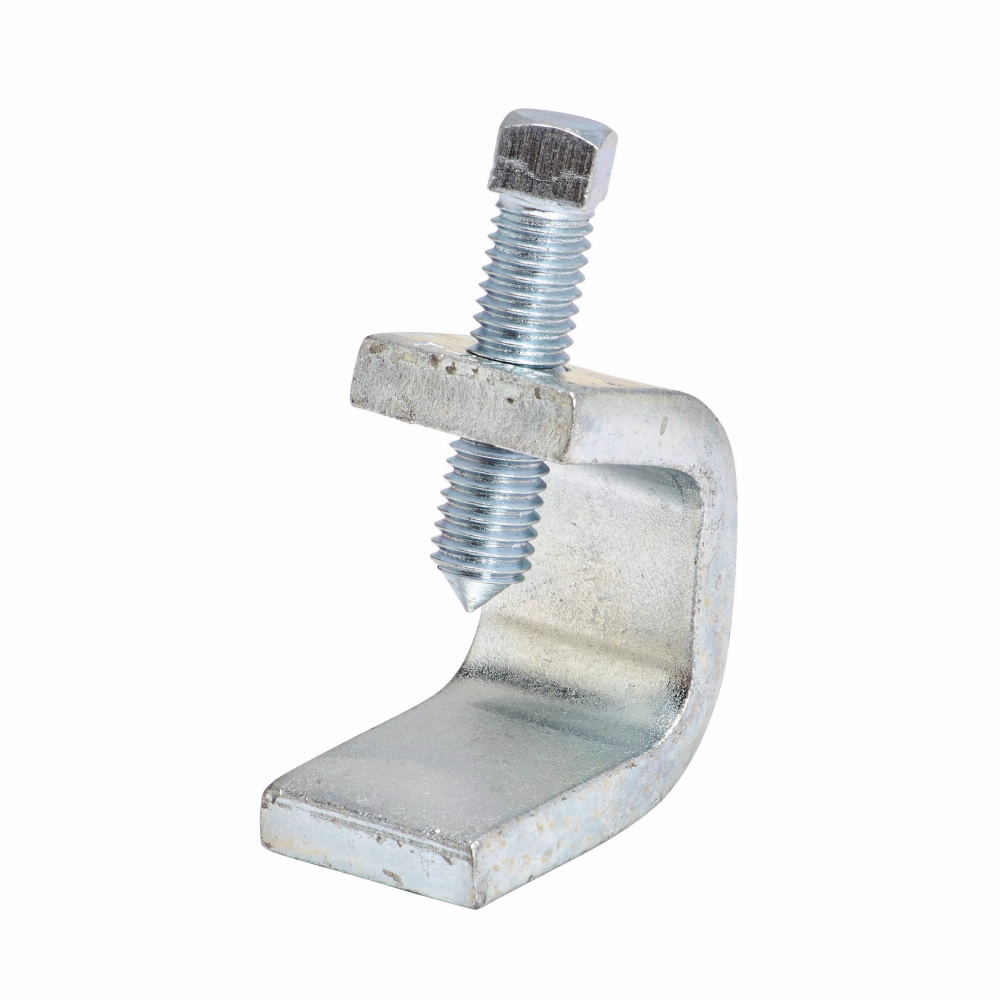 Eaton B-Line series I-beam and zee clamp, 0.8750" H x 1.25" L x 2" W, Steel, 600 Lbs load cap, 0.875" beam/flange width