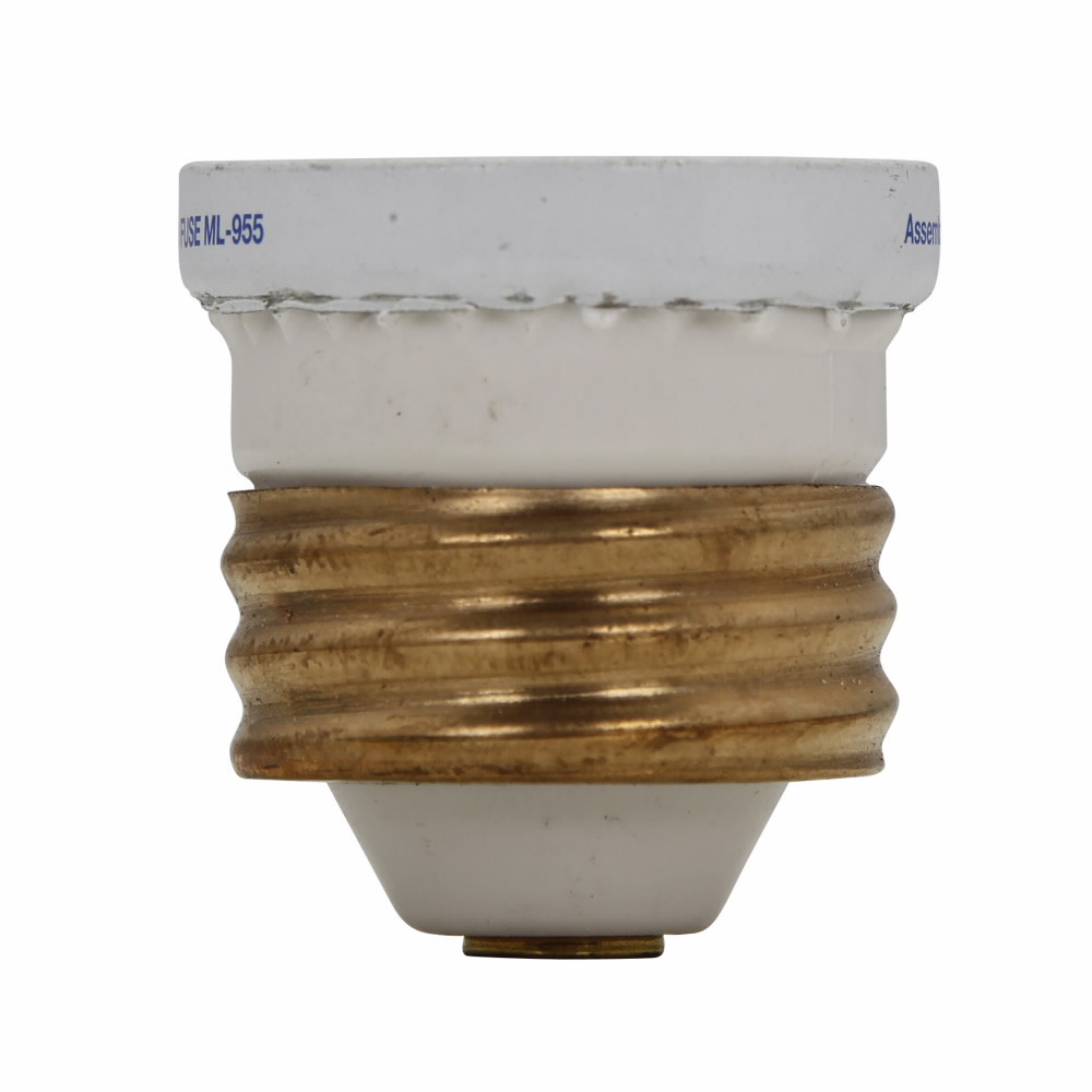 Eaton Bussmann series W plug fuse, plug fuse, fast acting, 4 A, 125 Vac, 10 kAIC (RMS Symmetrical) interrupt rating, 10 kA short circuit rating, plastic body, brass thread, edison base, 1.16 in diameter