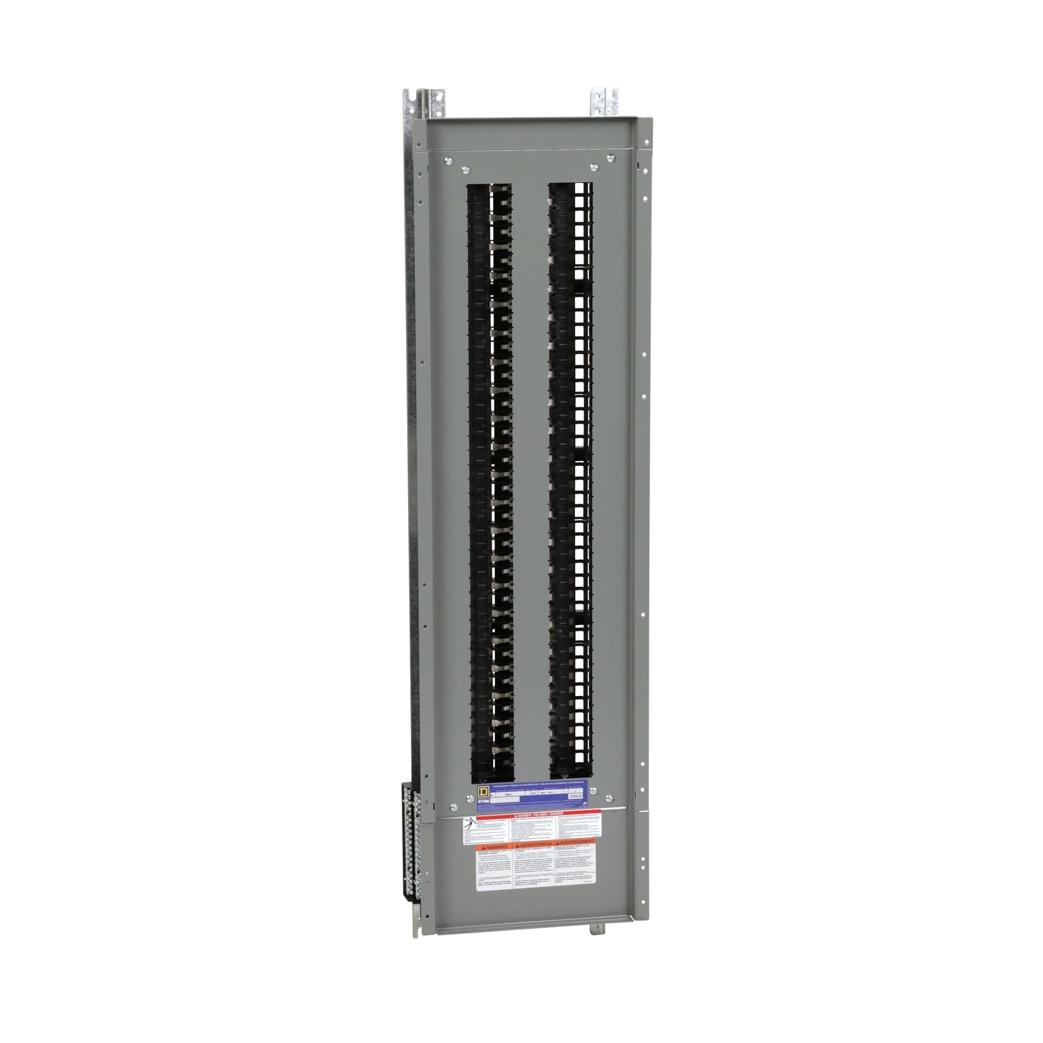 Panelboard interior, NQ, main lugs, 225A, Al bus, 84 pole spaces, 1 phase, 3 wire, 240VAC, 48VDC