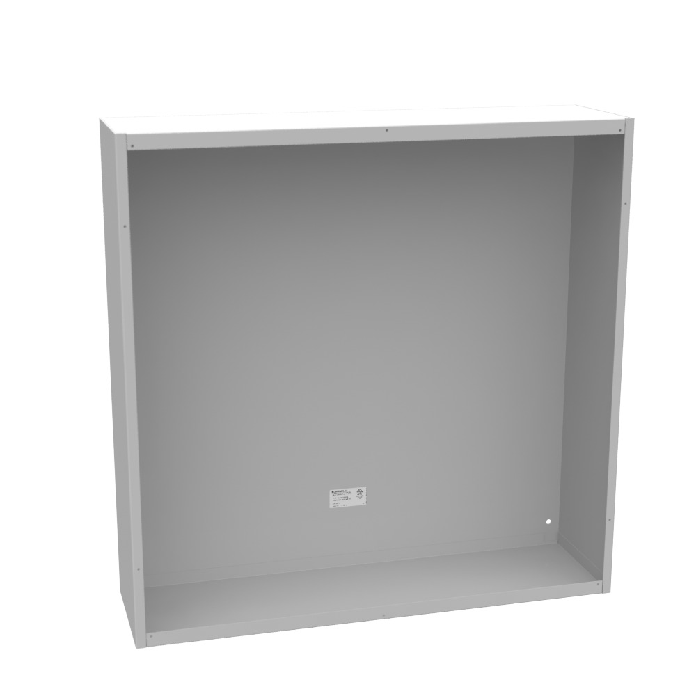 36x10x36 Screw Cover Type 1 UL Listed Steel No Knockouts ANSI 61 Gray Cover with Teardrop Slots Mounting Holes in Back
