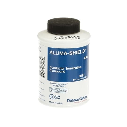 ALUMA-SHIELD Aluminum Joint Compound, 8 Ounce Brush Cap Can, for Aluminum Cable Connections