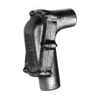 PVC Coated Pulling Elbow for Hazardous Locations, 90 Degree Bend, With Pressure-Sealing Sleeves Seal Connections, Pipe Size 1 Inch/27 Metric, Gray Iron, Dark Gray