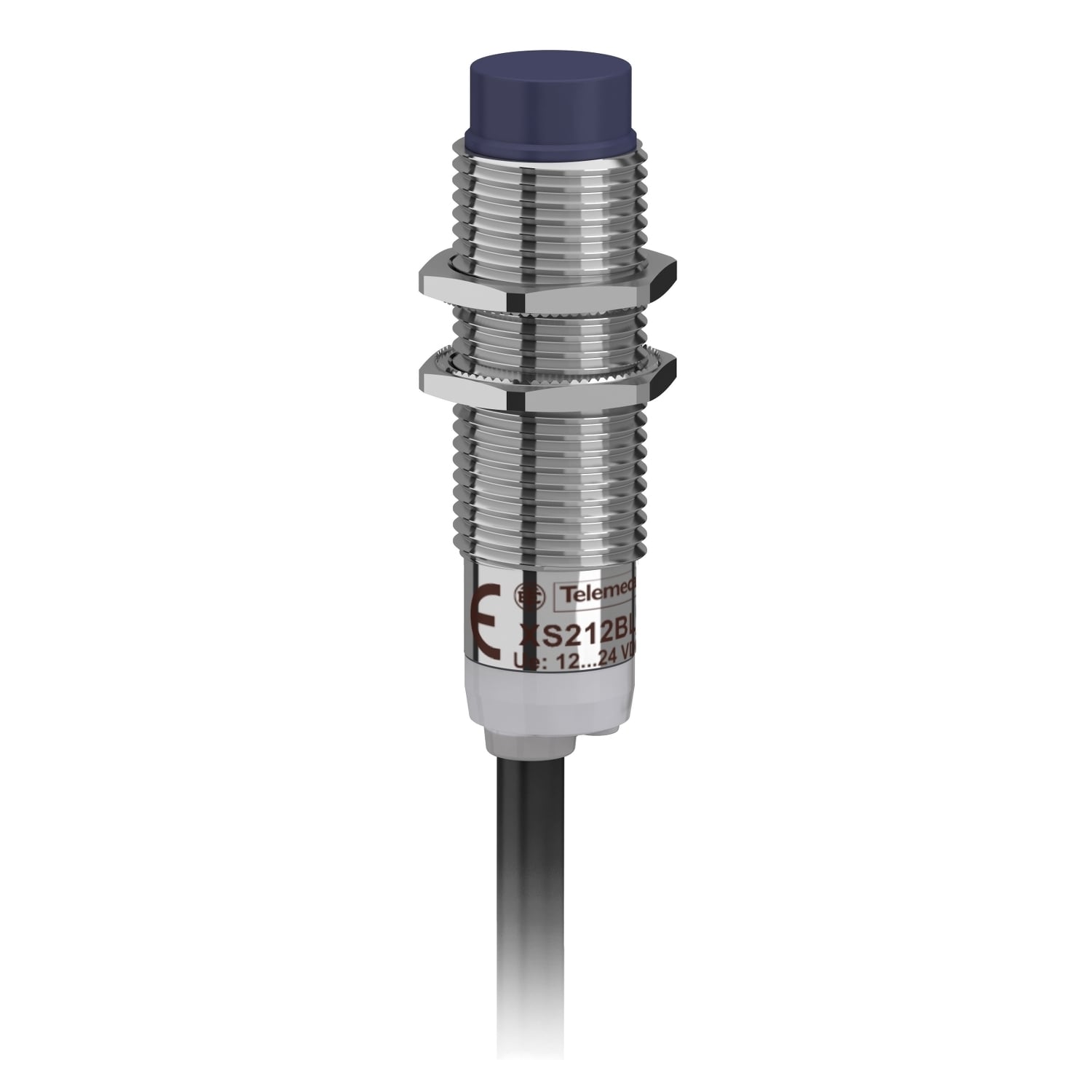 inductive sensor XS2 M12, L44mm, brass, Sn4mm, 12..24VDC, cable 2m