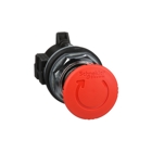 Emergency stop push-button, Harmony 9001K, metal, mushroom 40mm, red, 30mm, 2 positions, turn to release, 1 NC