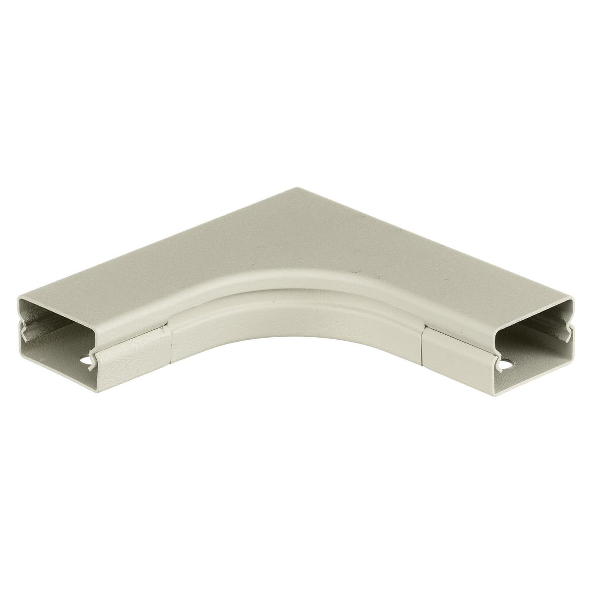 Metal Raceway, Large Radius Flat Elbow, HBL2000 Series, Ivory