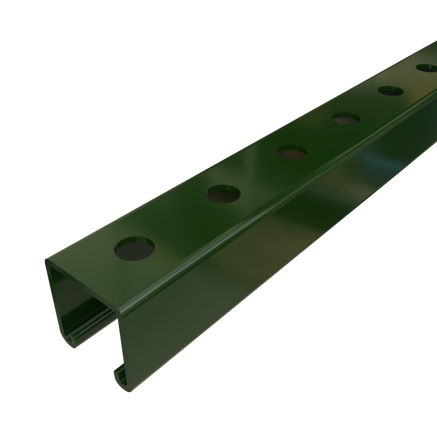 UNISTRUT CHANNEL, 12ga, 1-5/8"x 1-5/8", HS-HOLES, GR