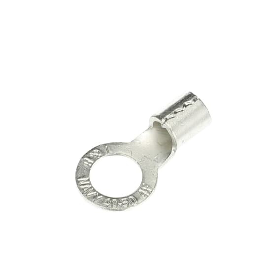Non-Insulated Large Brazed Seam Ring Terminal, Length 1.52 Inches, Width .82 Inches, Bolt Hole 1/2 Inch, Wire Range #4 AWG, Copper, Tin Plated, 20 Pack