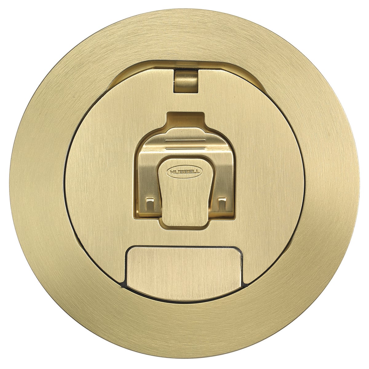 Fire Rated Poke Throughs, Recessed 4" Series, Cover Assembly, Brushed Brass Plated Finish