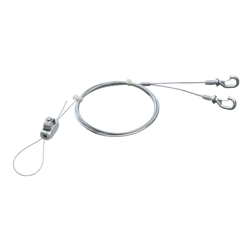 Galvanized braided support wire 18" Y kit with hooks. 5ft length. Holds up to 75lbs. .080 wire