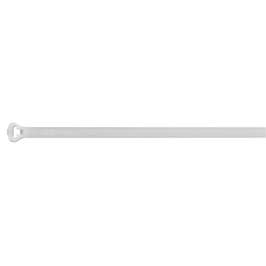 Cable Tie, Natural Polyamide (Nylon 6.6) for Temperatures up to 85 Degrees Celsius (185 F) for Indoor Applications, UL/EN/CSA62275 Type 2/21 Rated for AH-2 Plenum, Length of 366mm (14.4 Inches), Width of 3.6mm (0.14 Inch), Thickness of 1mm (0.04 Inch), Tensile Strength Rating of 134 Newtons (30 Pounds), Bulk Pack