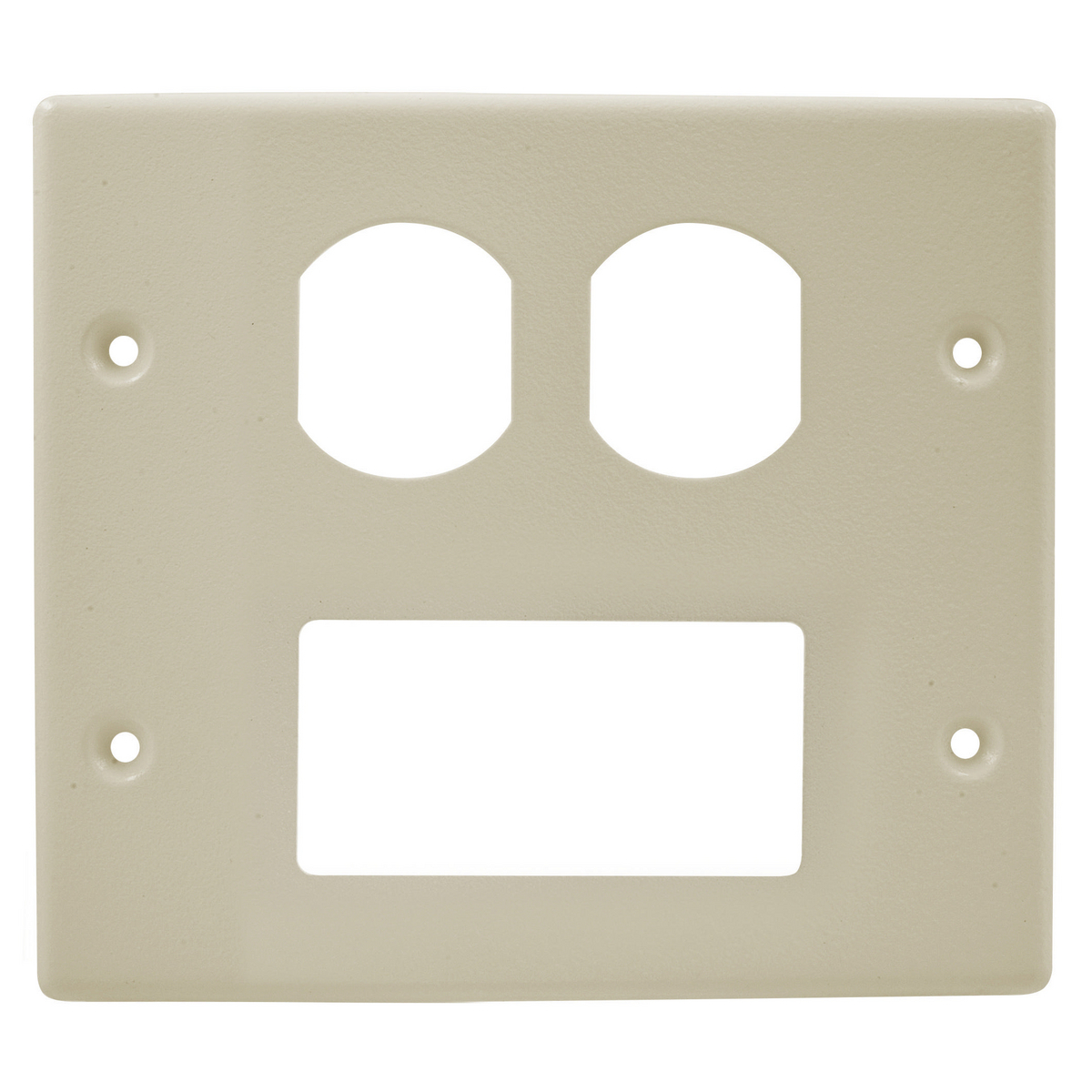 Metal Raceway, Plate, 2-Gang, Duplex/Styleline, HBL4750 Series, Ivory