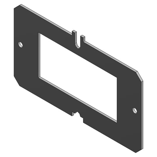 Receptacle Plate for Recessed Service Floor Box, Steel, for GFCI Receptacle