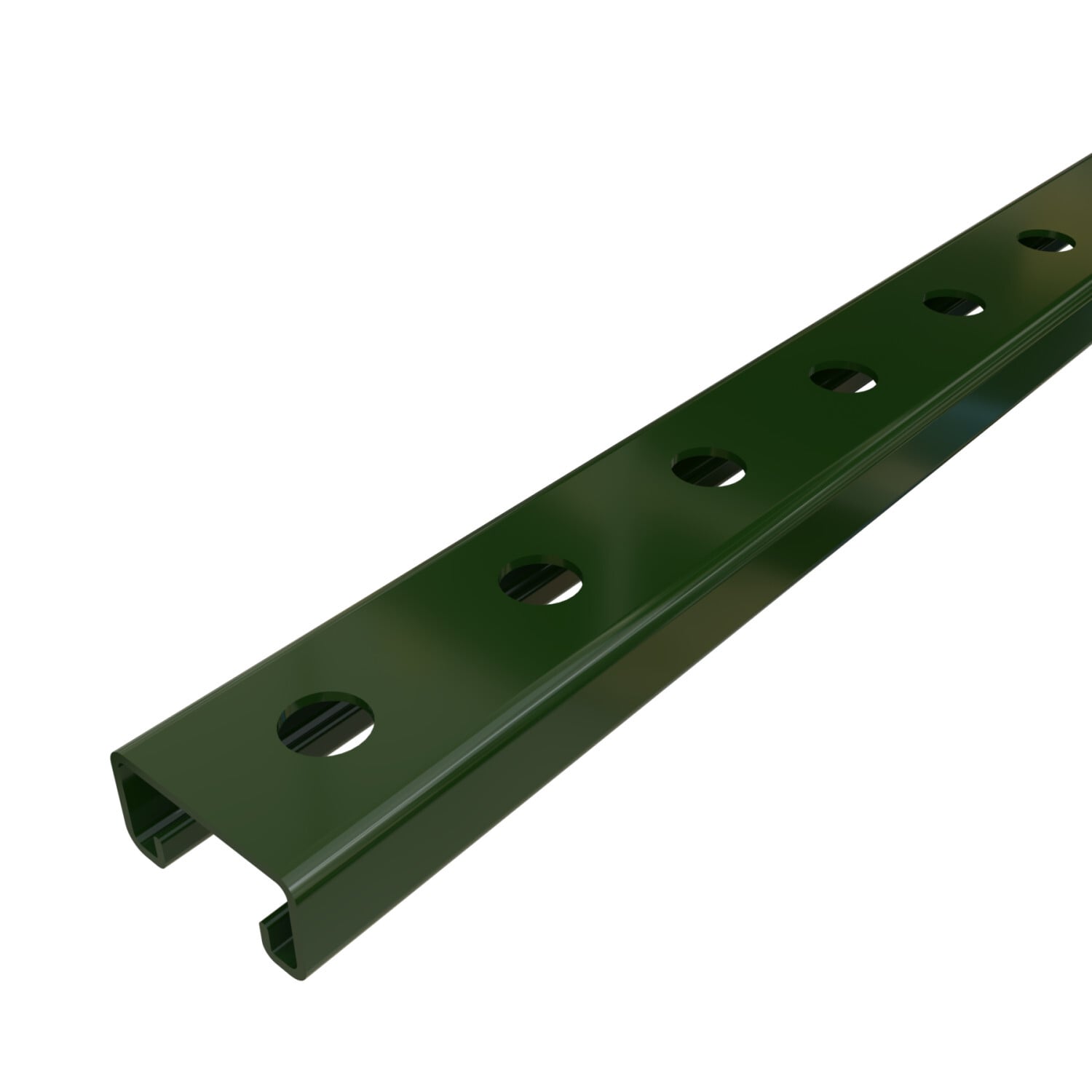 UNISTRUT CHANNEL, 14ga, 1-5/8"x 13/16", HS-HOLES, GR