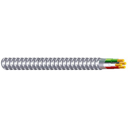 Aluminum MC Cable, 12/2 AWG, Solid, 250 Foot Coil